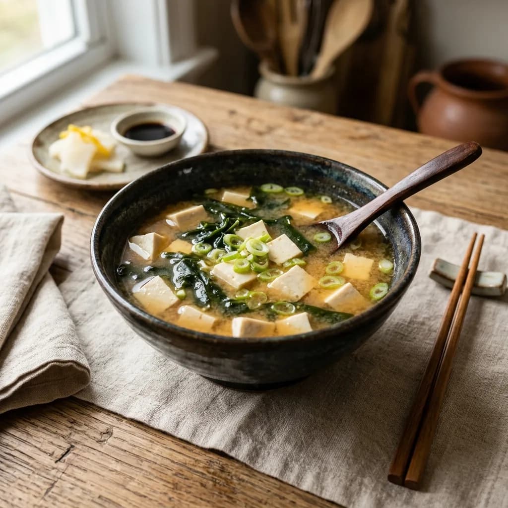 Recipe cover: Miso Soup with Tofu and Wakame