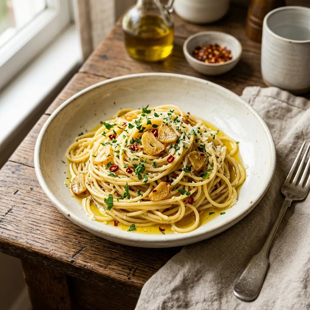 Recipe cover: Spaghetti Aglio e Olio