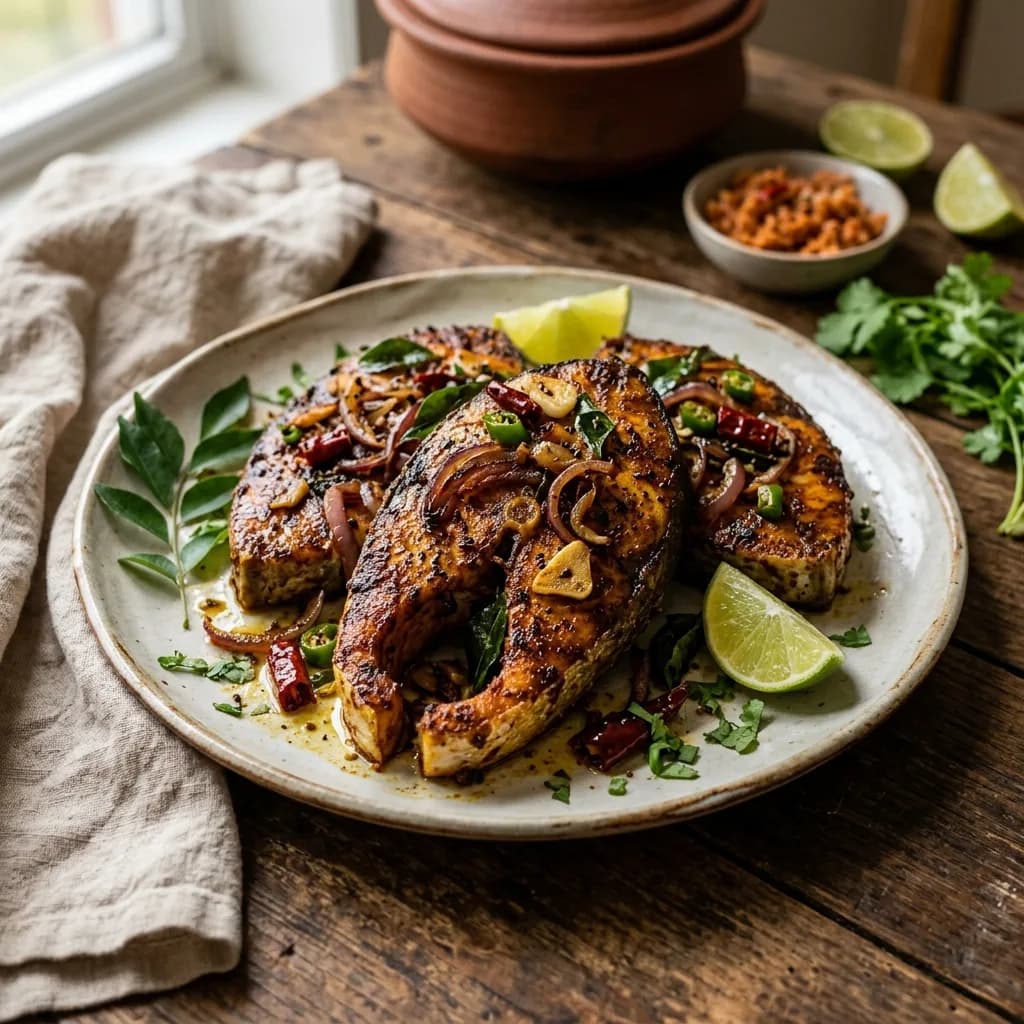 Recipe cover: Sri Lankan Roasted Spice Pan-Seared Fish Steaks