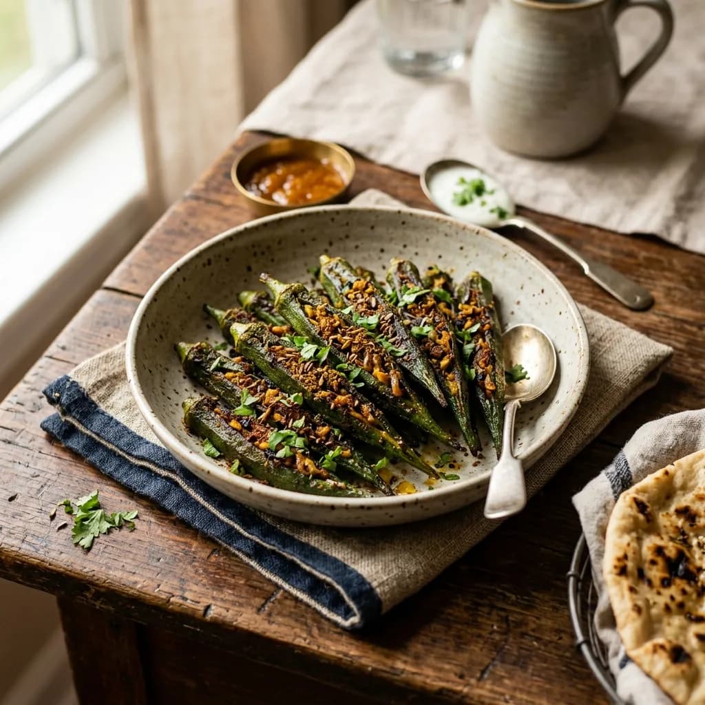Recipe cover: Punjabi Bharwan Bhindi