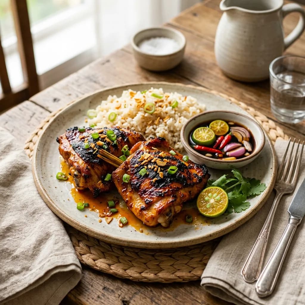 Recipe cover: Pan-Seared Annatto Lemongrass Chicken (Inasal Style)