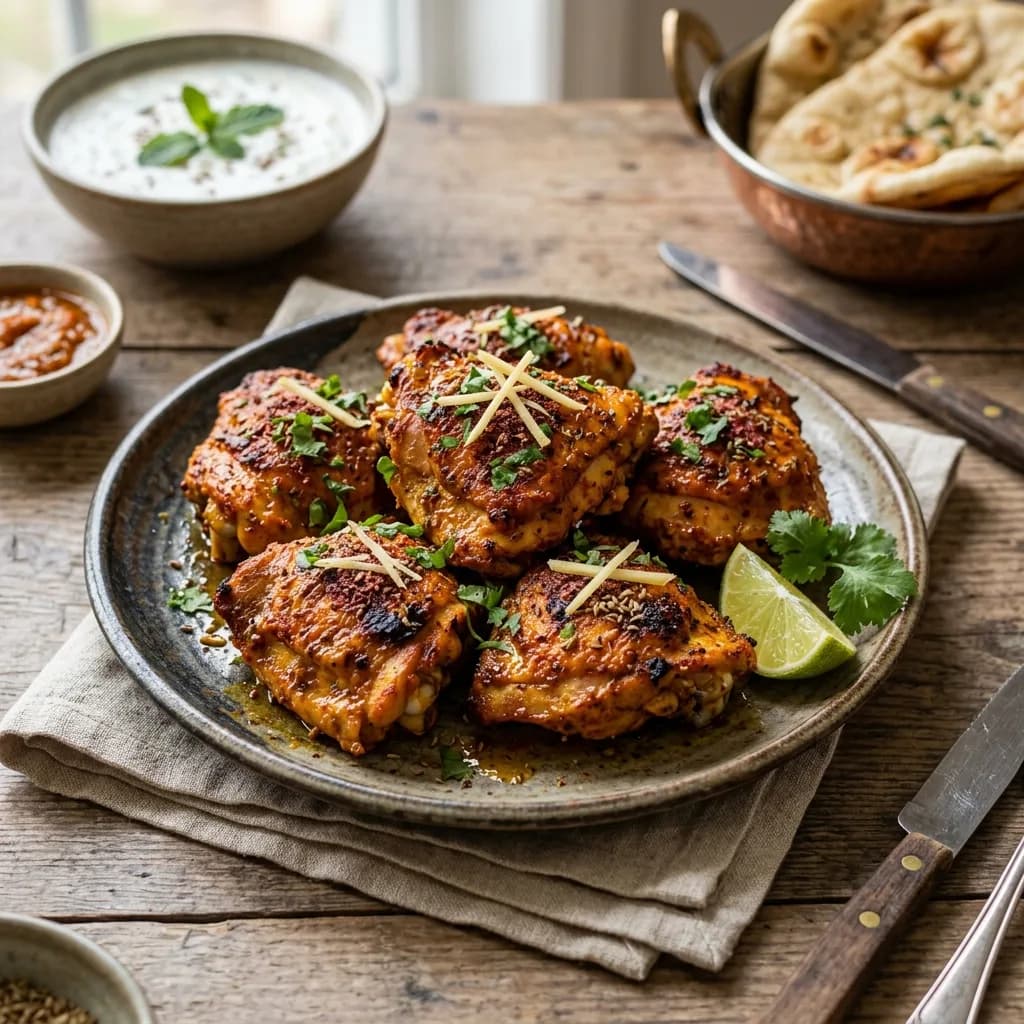 Recipe cover: Amritsari Ajwain-Spiced Chicken Thighs