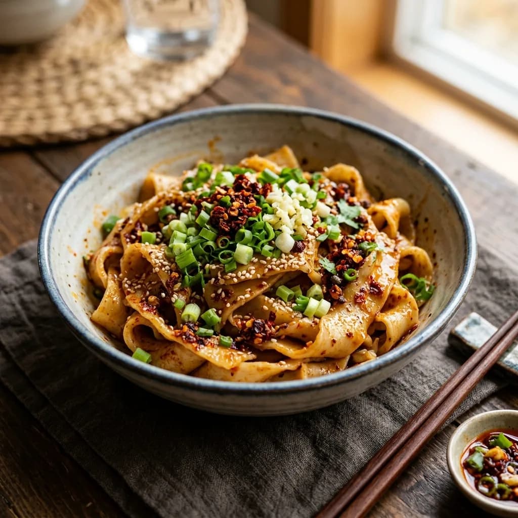 Recipe cover: Shaanxi Chili Crisp And Garlic Scallion Noodles