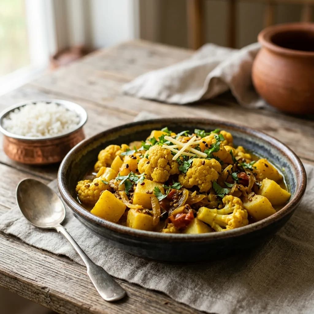 Recipe cover: Nepalese Spiced Cauliflower And Potato Tarkari