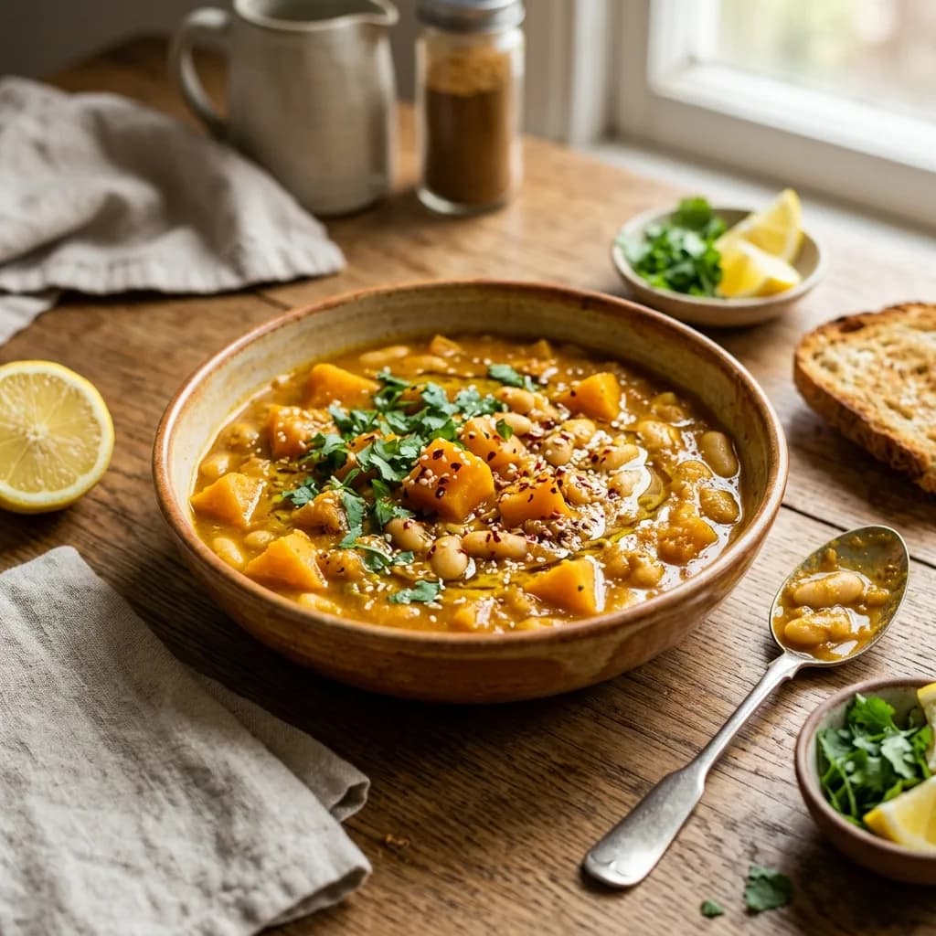 Recipe cover: Somali Spiced Pumpkin And White Bean Stew