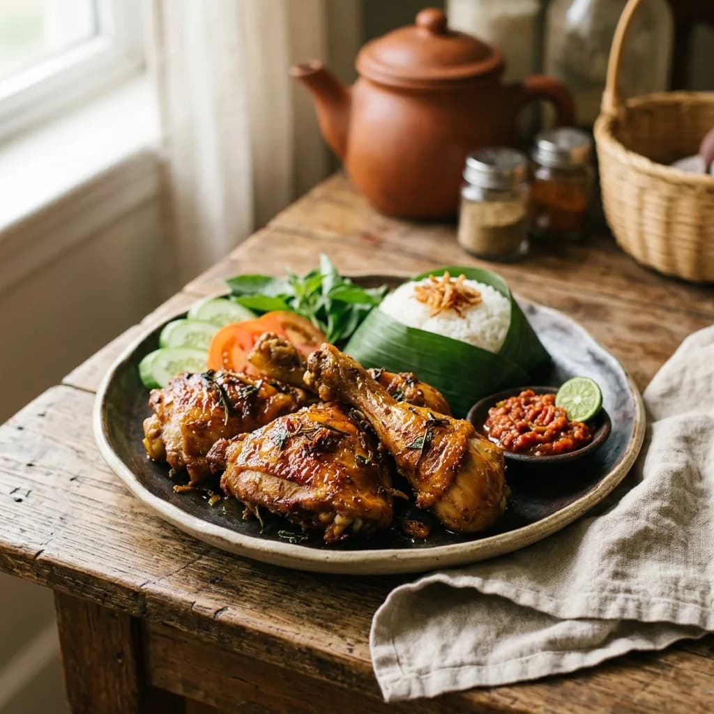 Recipe cover: Ayam Goreng Kalasan (Indonesian Coconut-Braised Fried Chicken)