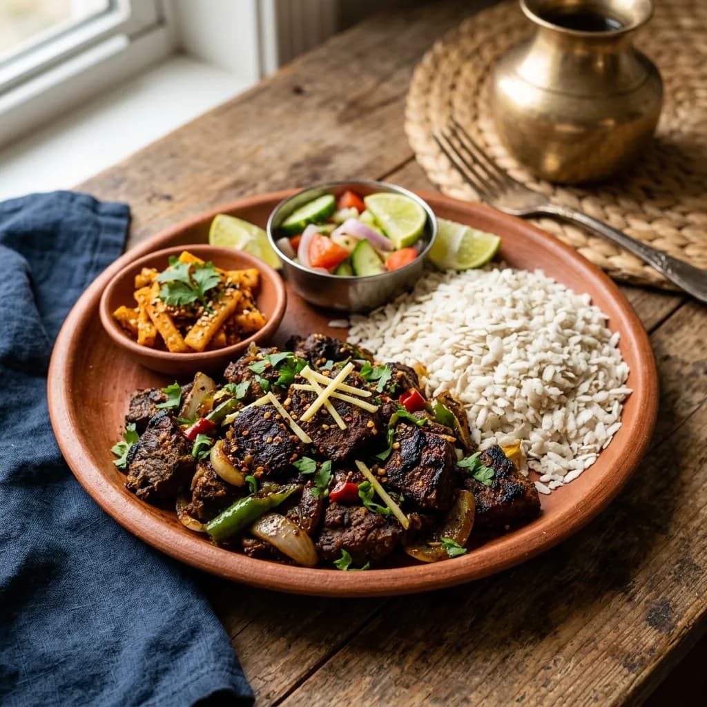 Recipe cover: Chitwan Style Pan-Seared Beef Taas