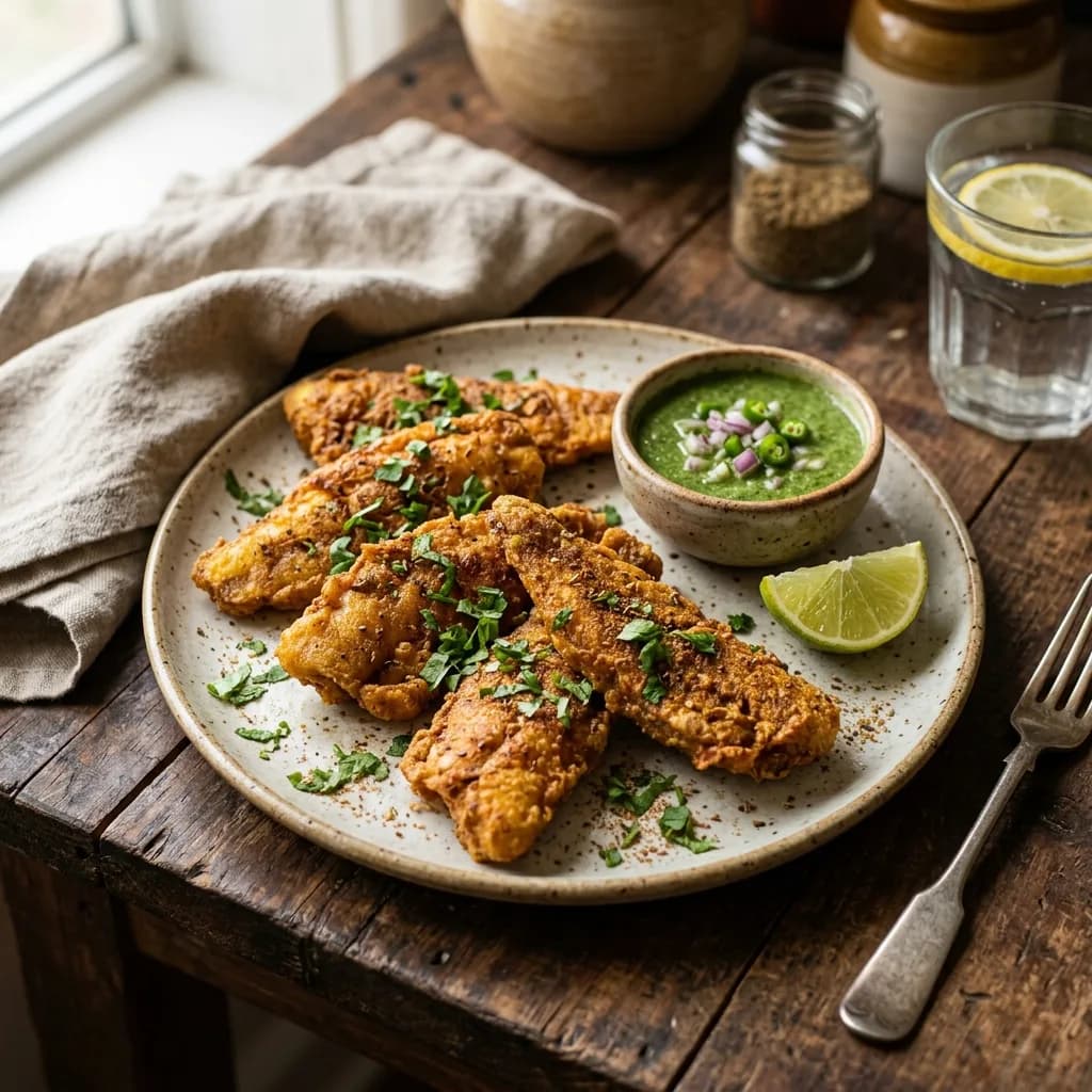 Recipe cover: Amritsari Crispy Spiced Fish Fry