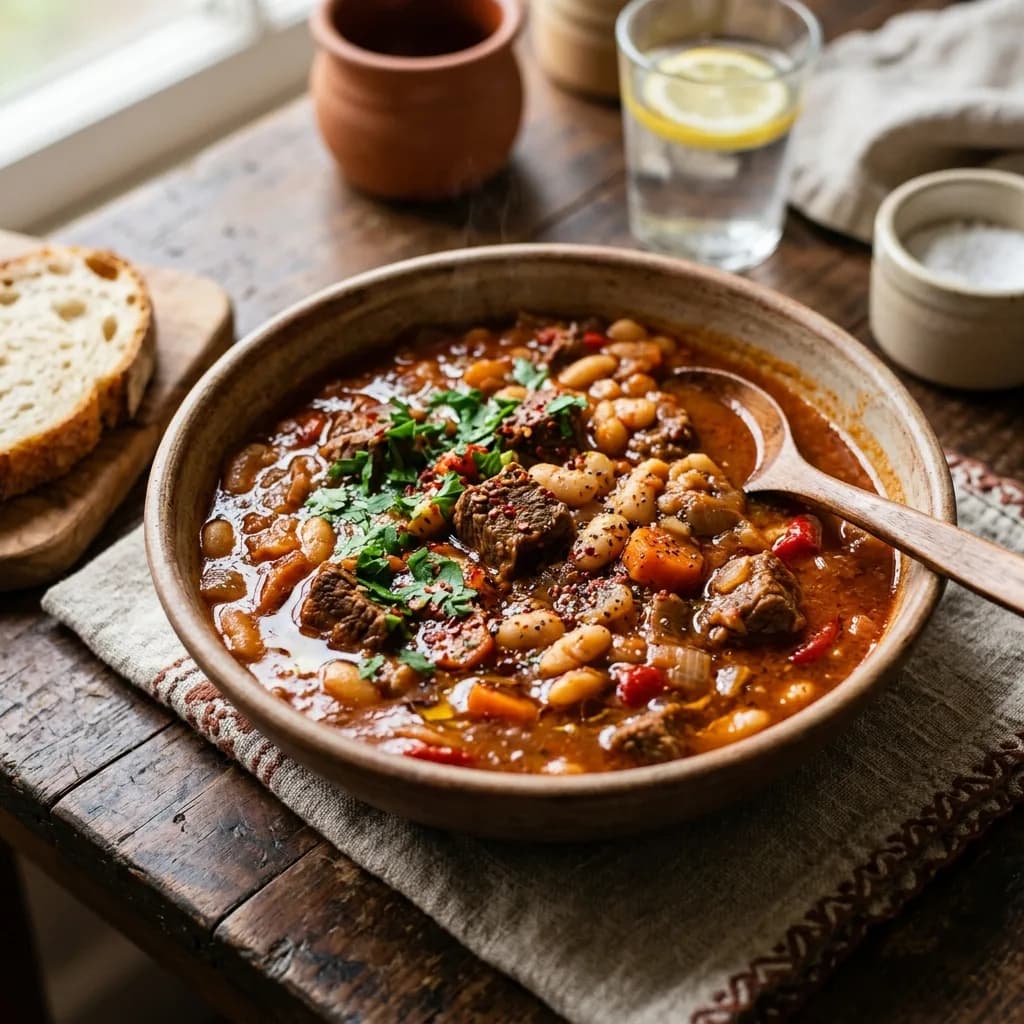 Recipe cover: Turkish Braised Beef And White Bean Stew