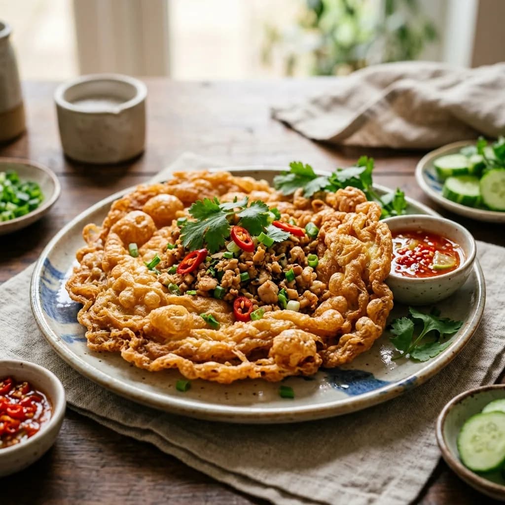 Recipe cover: Thai Crispy Fluffy Chicken Omelette