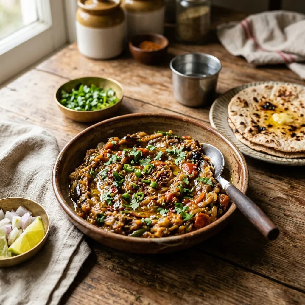 Recipe cover: Dhaba-Style Baingan Bharta