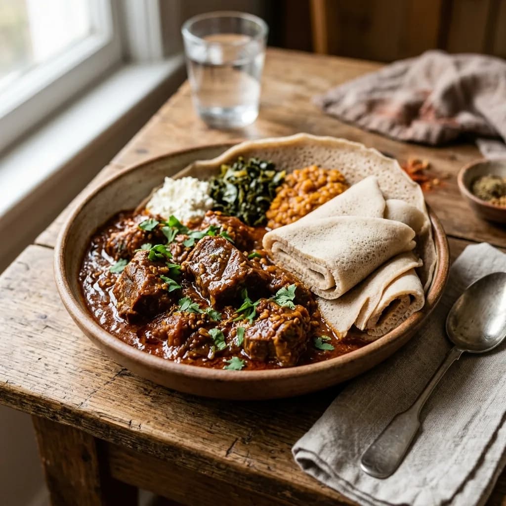 Recipe cover: Ethiopian Berbere Beef Shank Stew With Fenugreek