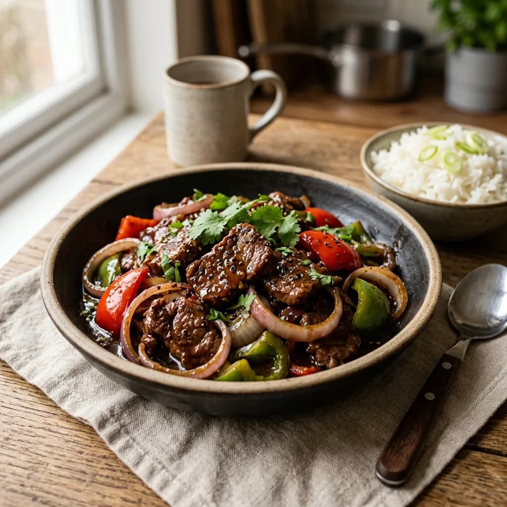Recipe cover: Daging Kicap Black Pepper (Malaysian Sweet Soy Beef Stir-Fry)