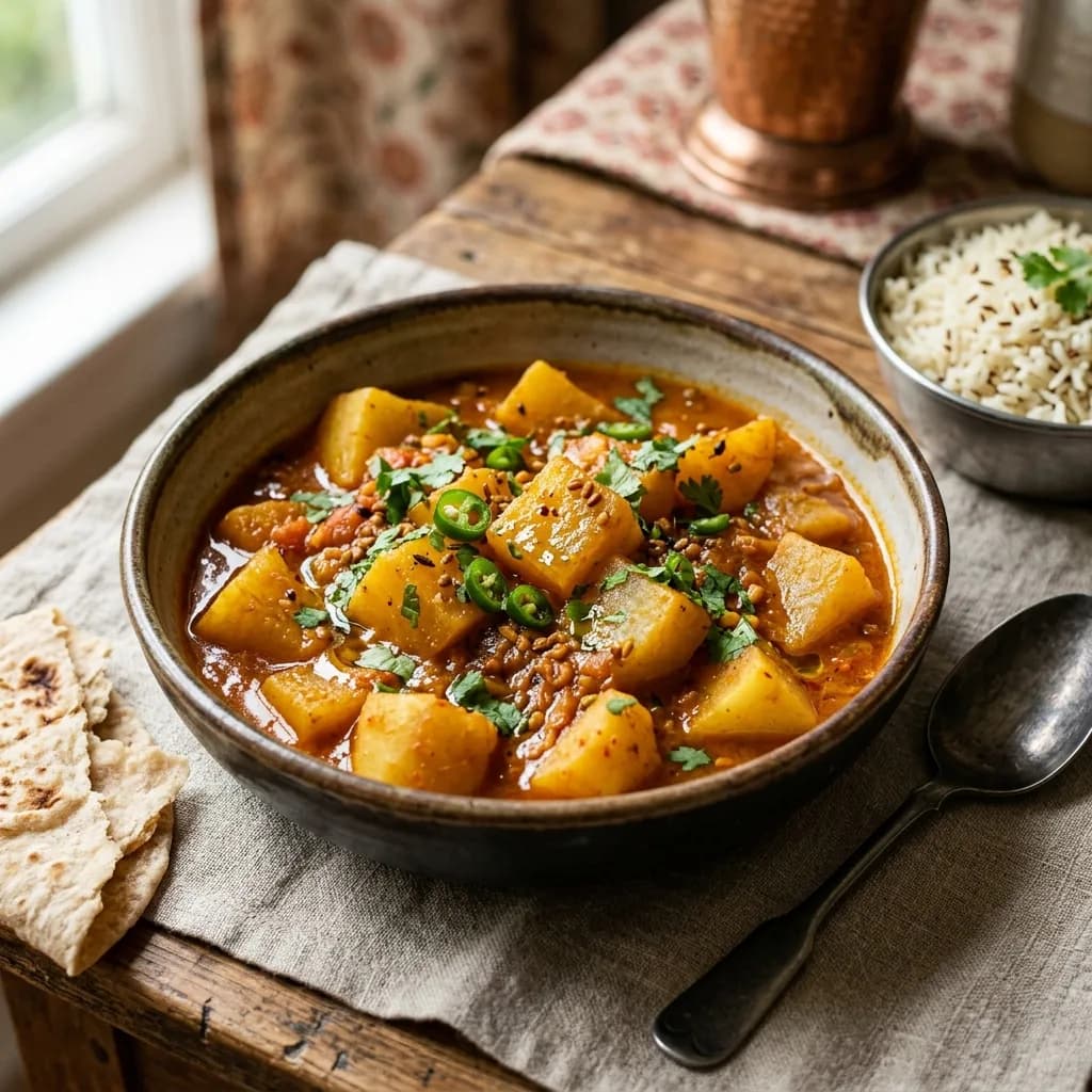 Recipe cover: Himalayan Daikon Radish And Potato Tarkari