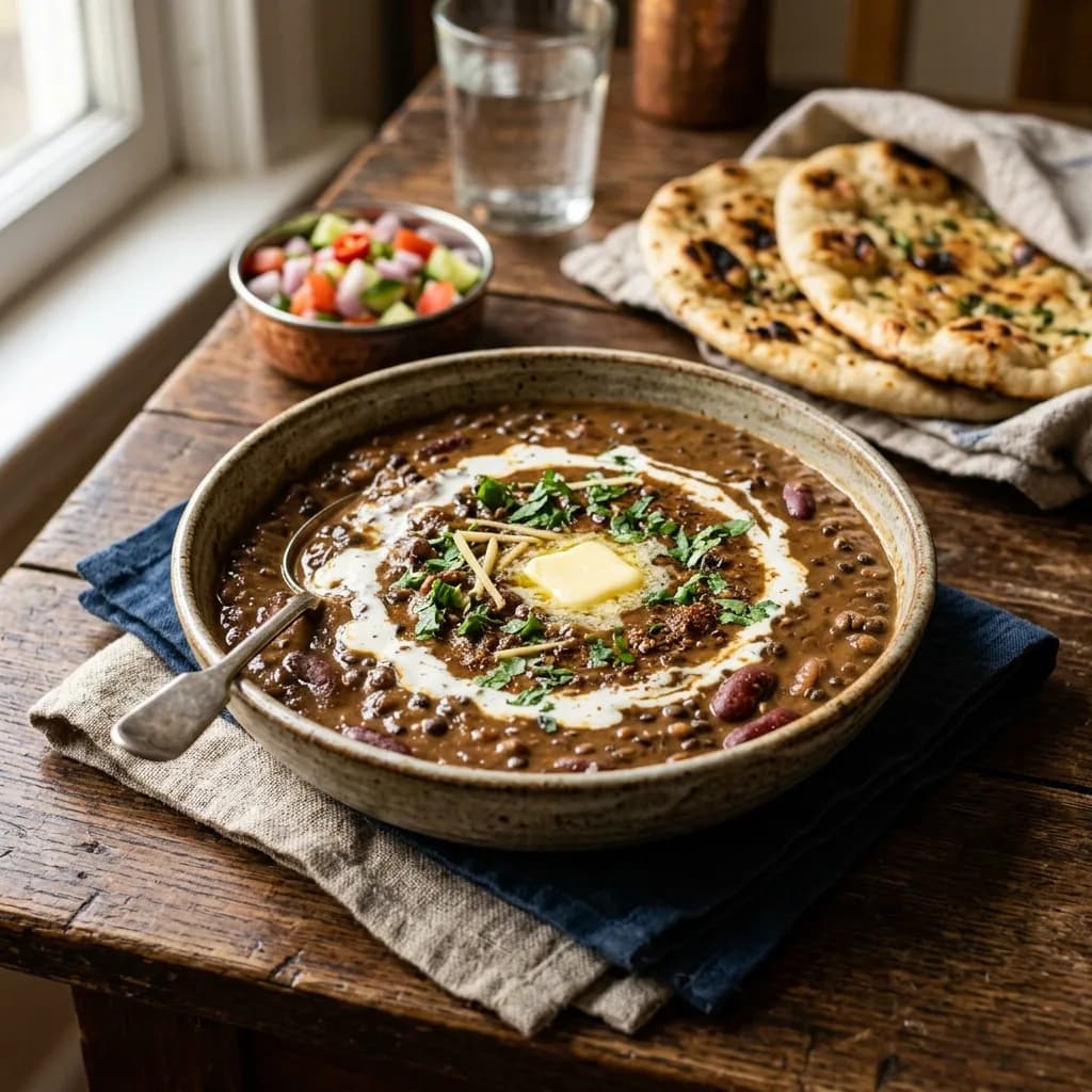 Recipe cover: Punjabi Creamy Black Lentil Stew