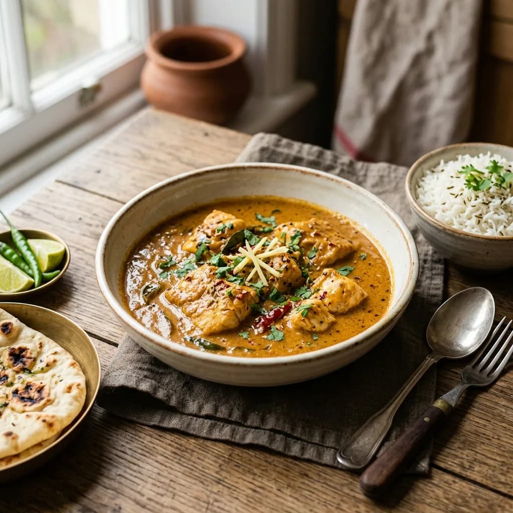Recipe cover: Makrani Tamarind And Coconut Fish Curry