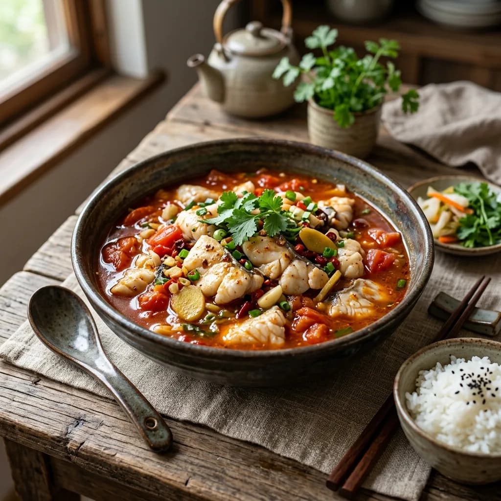 Recipe cover: Guizhou-Style Sour Chili Braised Fish Fillets