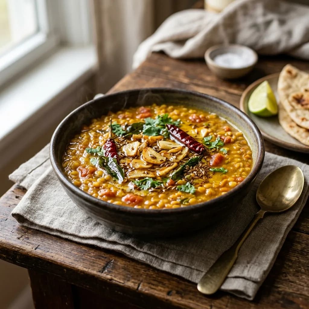 Recipe cover: Lahori Garlic Cumin Tarka Masoor Dal