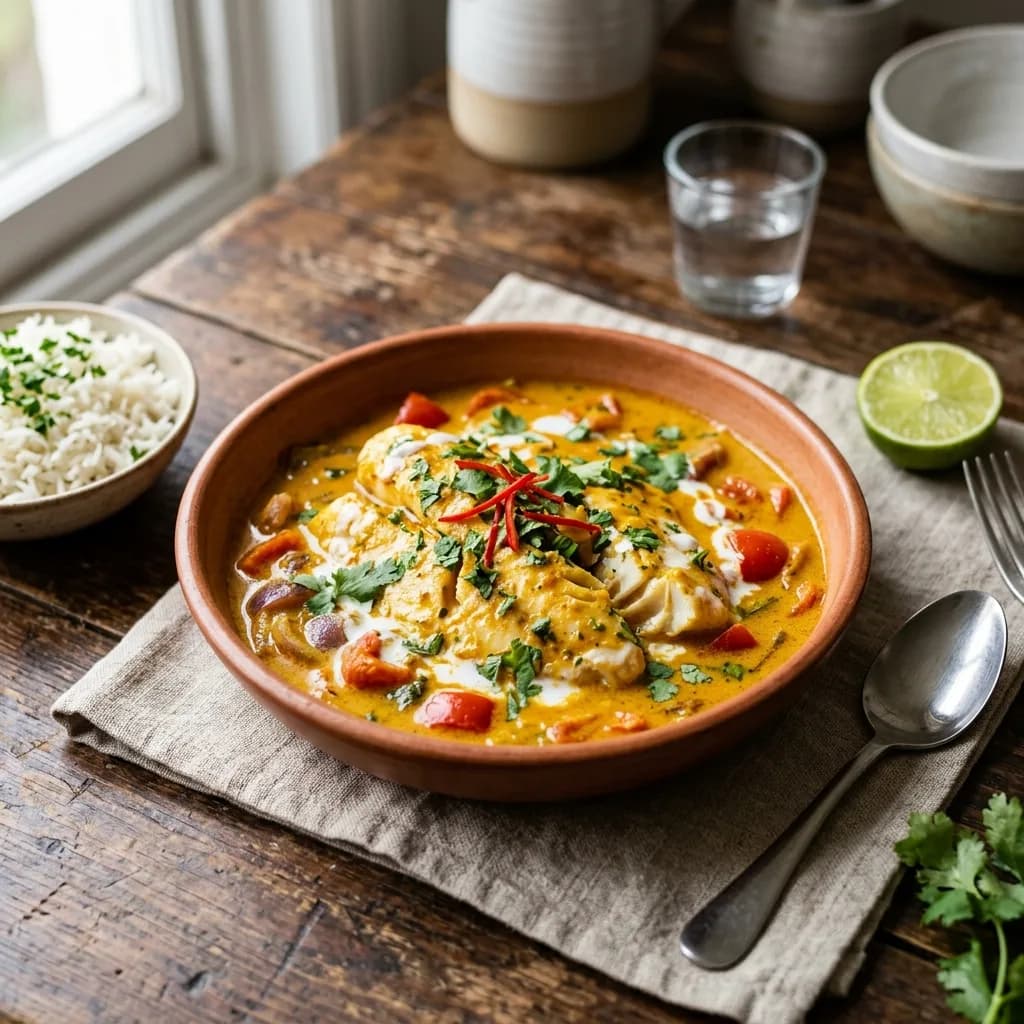Recipe cover: Kenyan Coconut Curry Tilapia Fillets