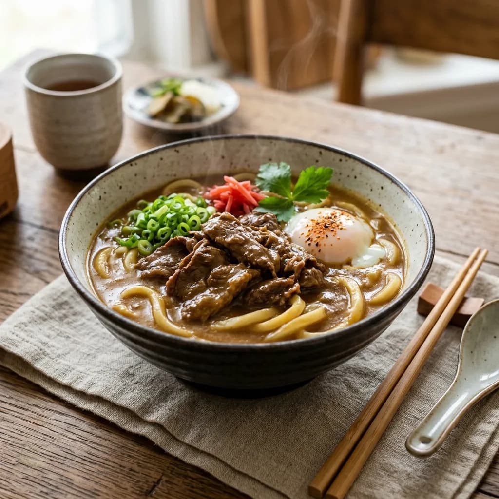 Recipe cover: Creamy Japanese Curry Udon With Braised Beef