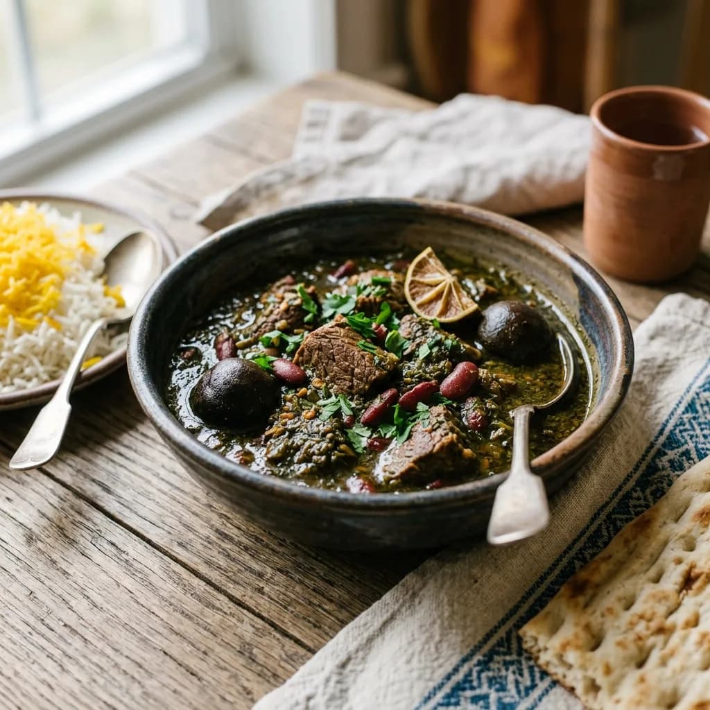 Recipe cover: Iranian Herb And Kidney Bean Beef Stew