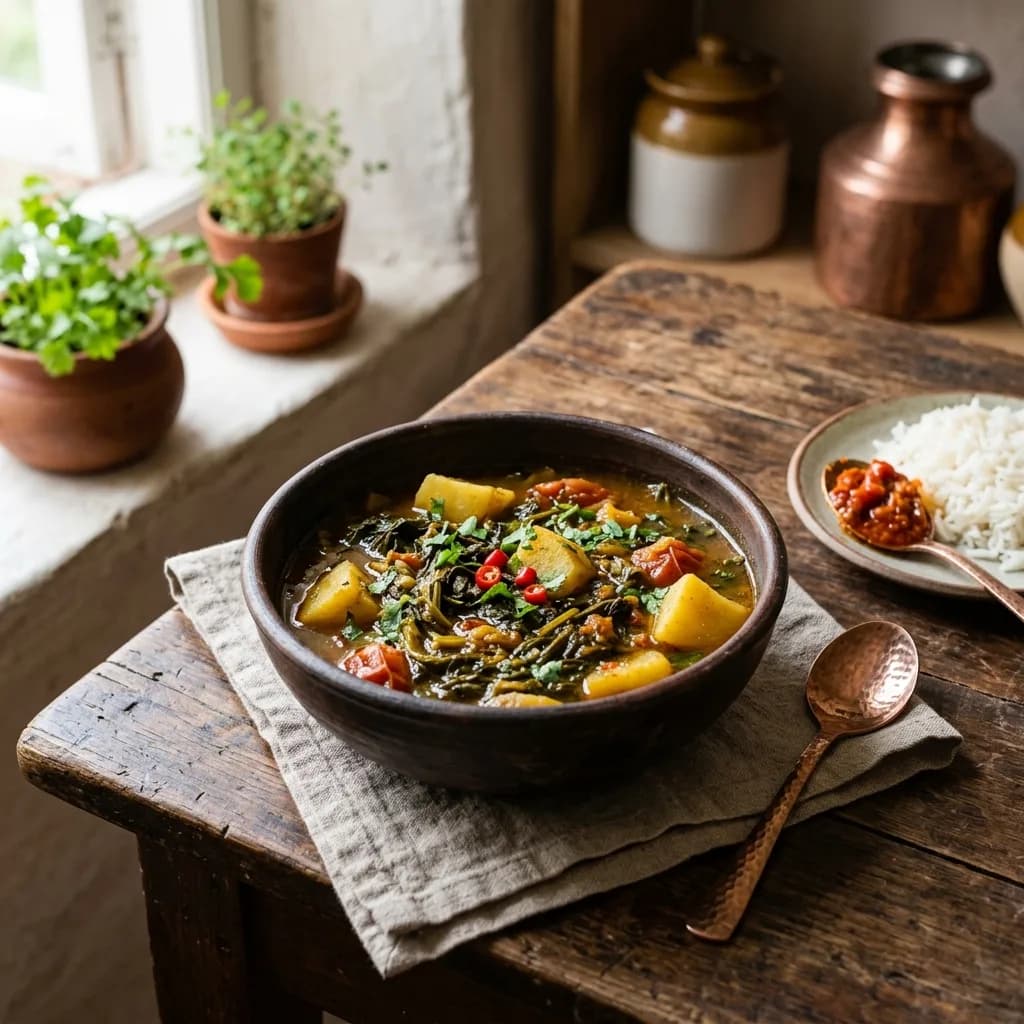 Recipe cover: Himalayan Gundruk And Potato Stew