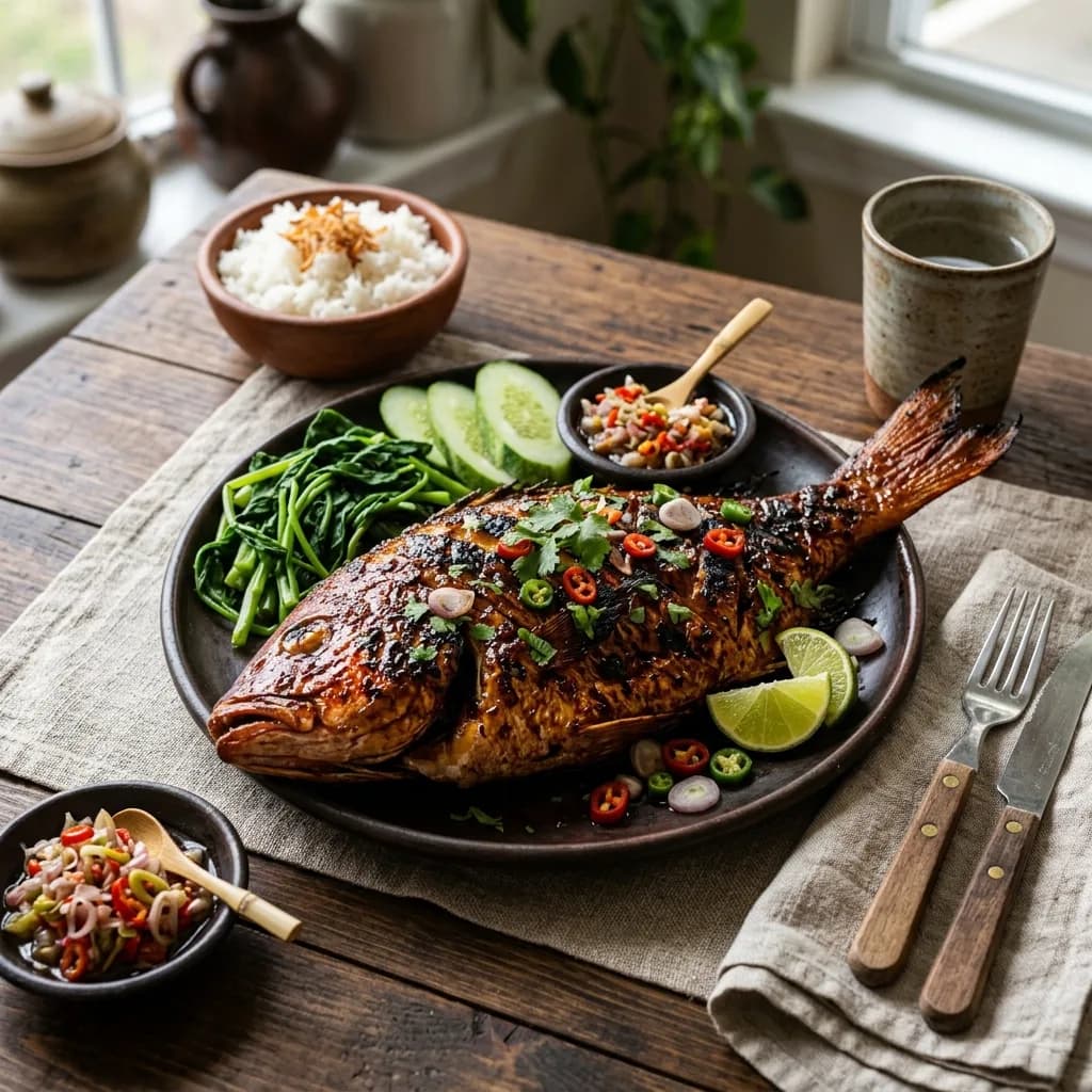 Recipe cover: Ikan Bakar Jimbaran (Balinese Sweet-Spicy Glazed Fish)