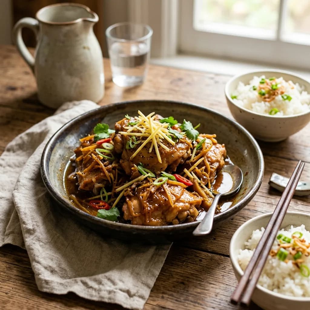 Recipe cover: Vietnamese Braised Chicken With Ginger