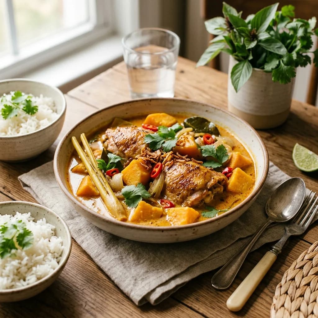 Recipe cover: Vietnamese Sweet Potato And Chicken Coconut Curry