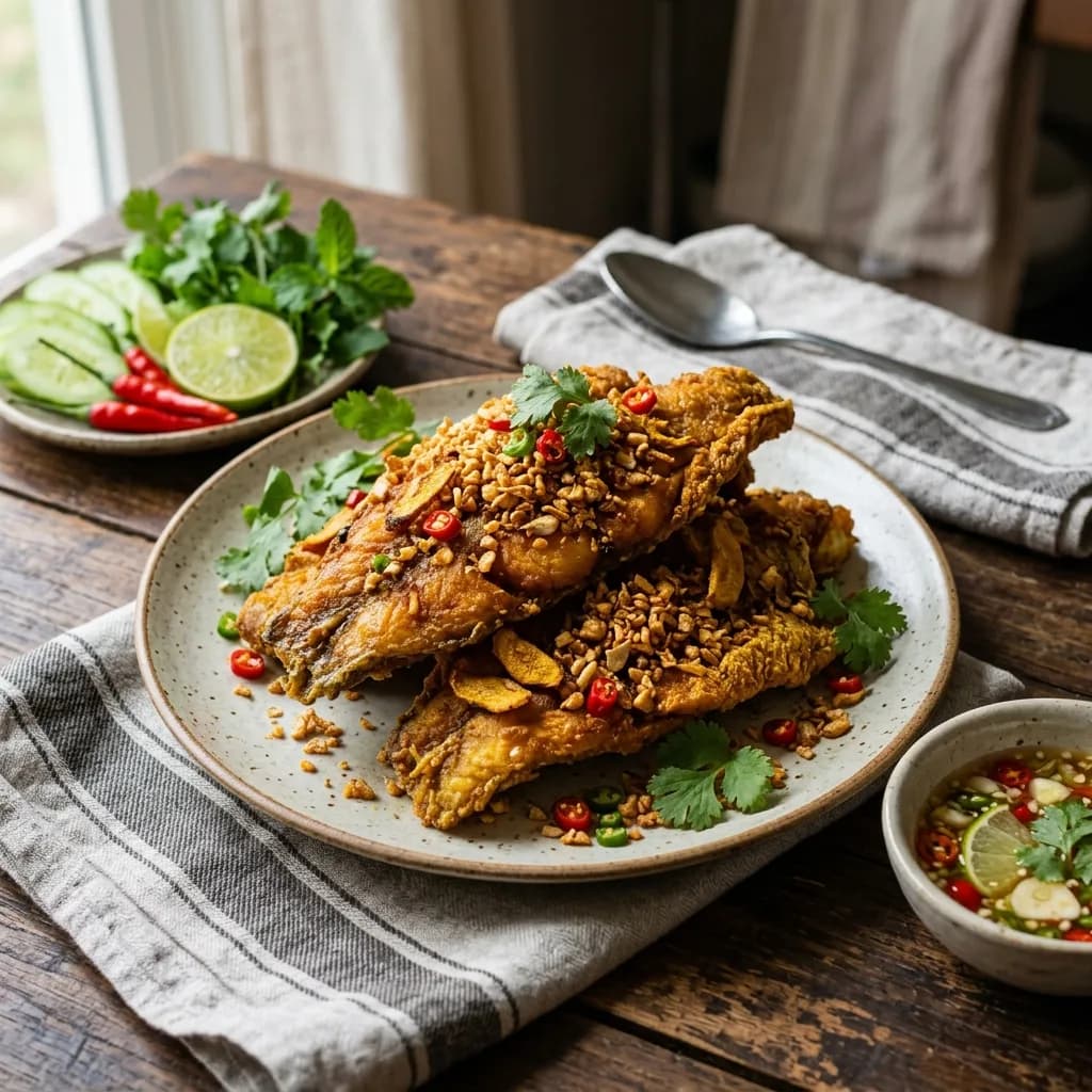 Recipe cover: Southern Thai Turmeric Fried Fish