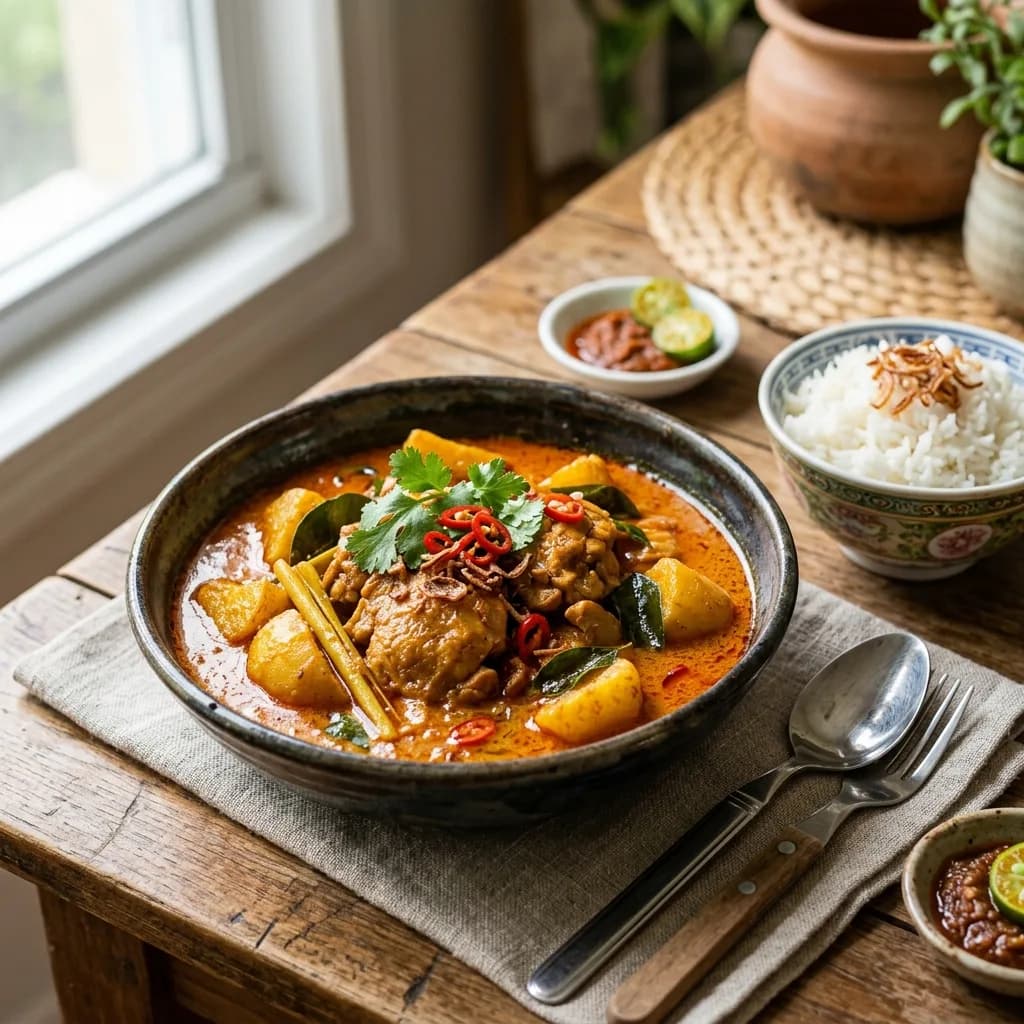 Recipe cover: Kari Ayam Nyonya (Straits-Chinese Chicken & Potato Curry)
