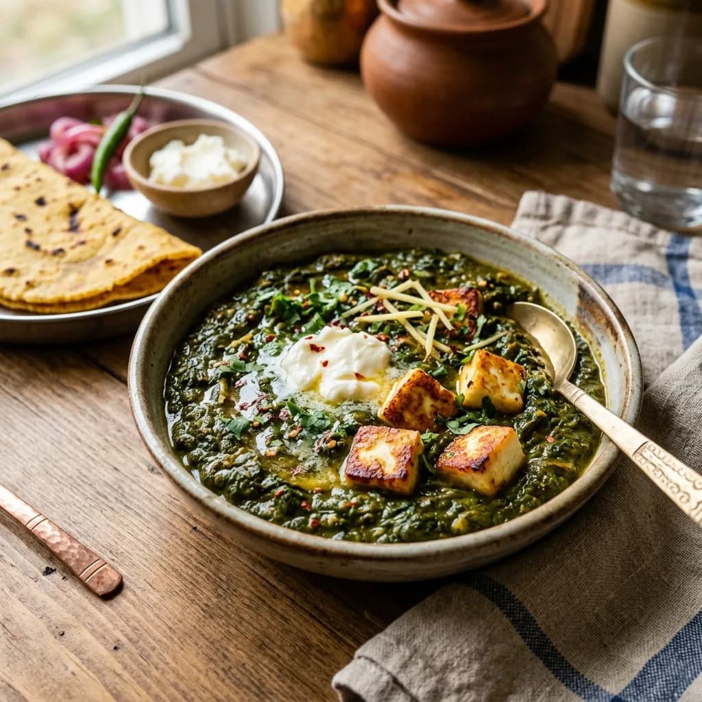 Recipe cover: Punjabi Mustard Greens And Paneer Saag