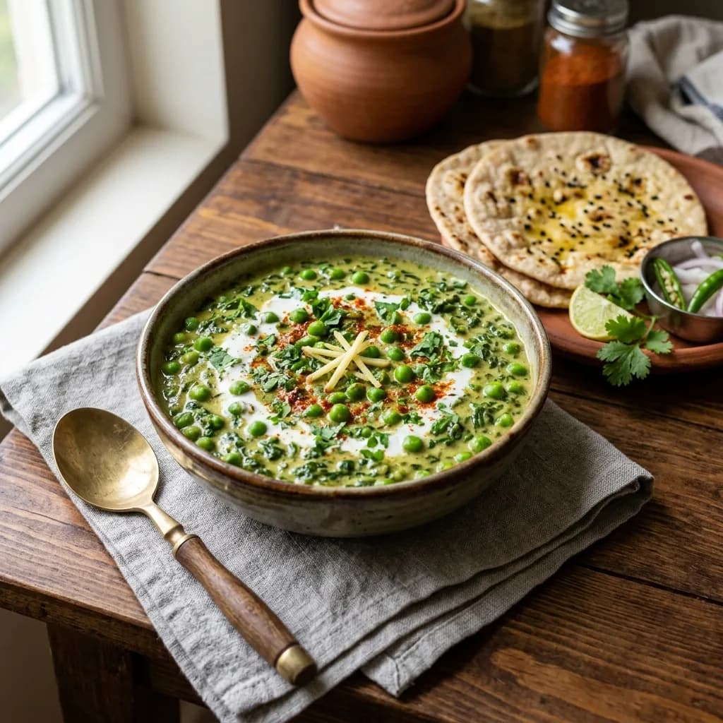 Recipe cover: Punjabi Methi Matar Malai
