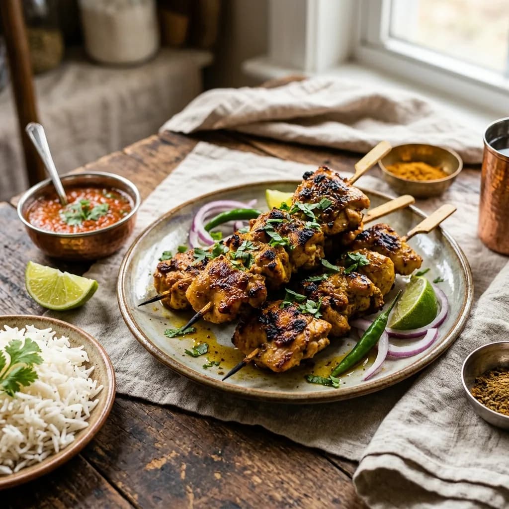 Recipe cover: Nepalese Spiced Mustard And Ginger Chicken Sekuwa