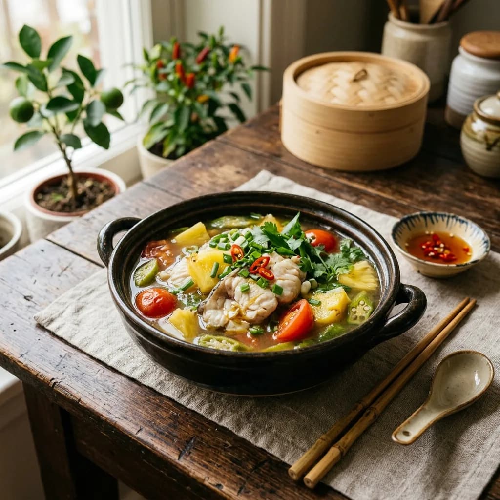 Recipe cover: Mekong Delta Tamarind Fish Soup