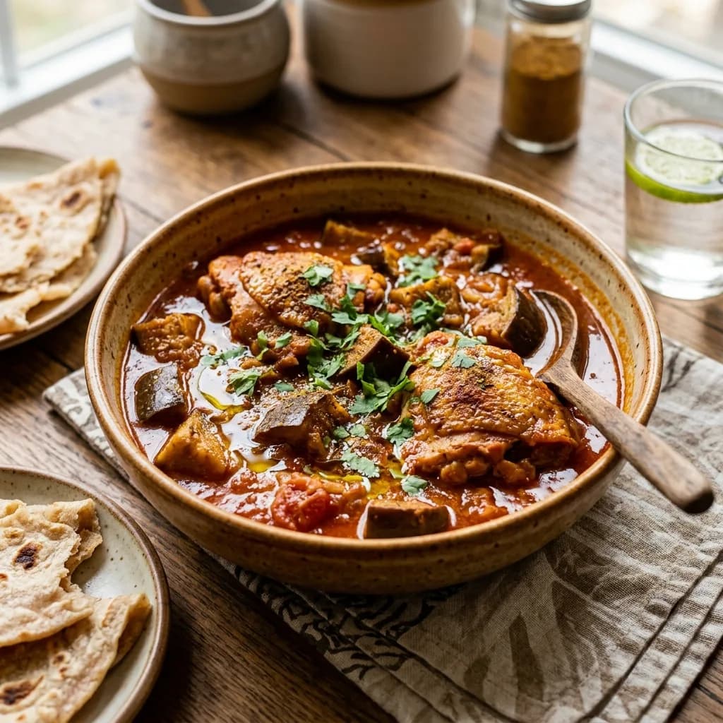 Recipe cover: Somali Spiced Chicken And Eggplant Maraq Stew