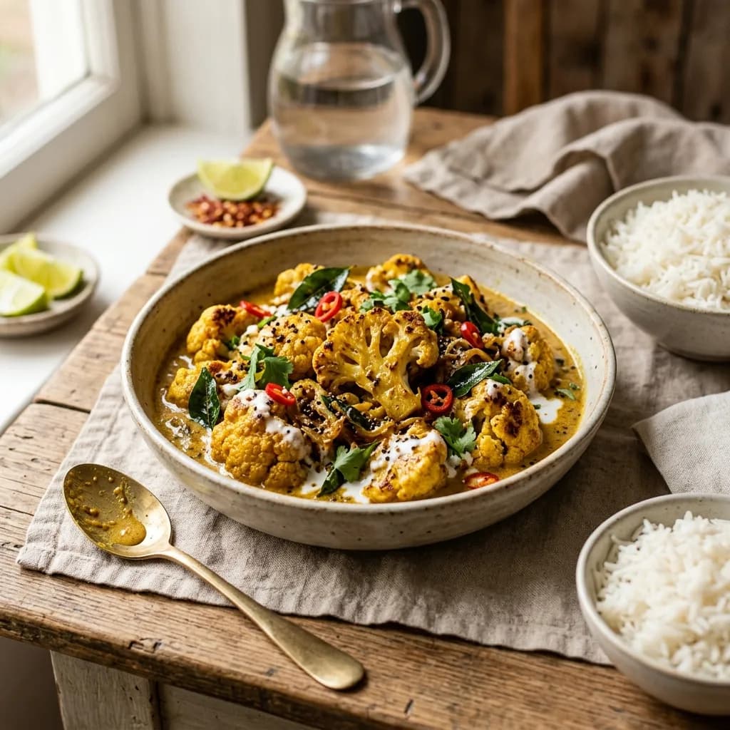 Recipe cover: Sri Lankan Coconut Roasted Cauliflower Curry