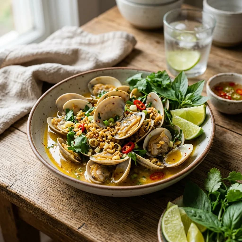 Recipe cover: Sài Gòn Garlic Butter Clams With Lemongrass